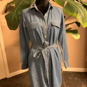 NWT Cotton Denim Shirt Dress